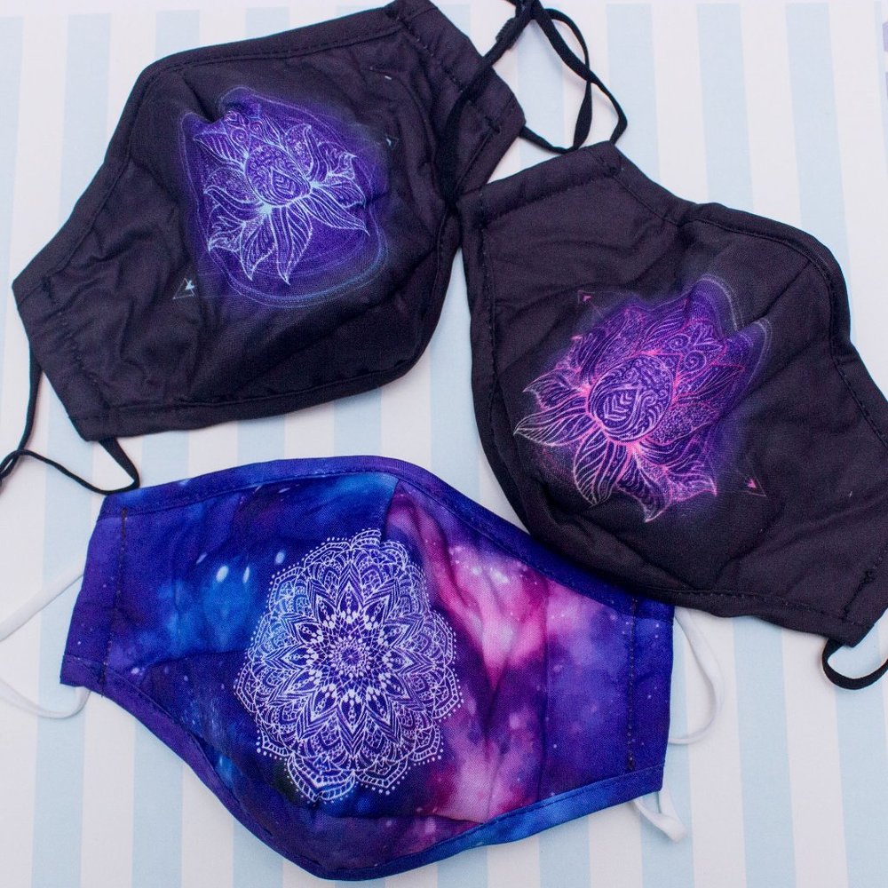 Mandala Galaxy Design Face Mask Bundle
